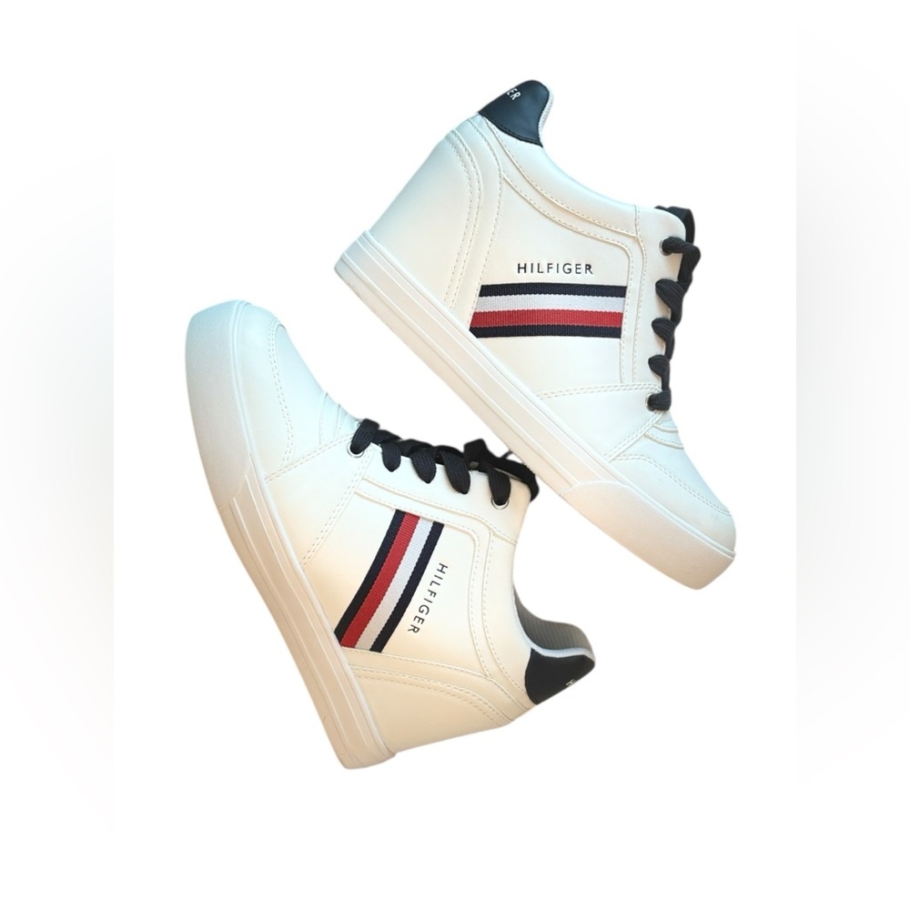 TOMMY HILFIGER | High Top Sneakers | Size 8 - Picture 2 of 16